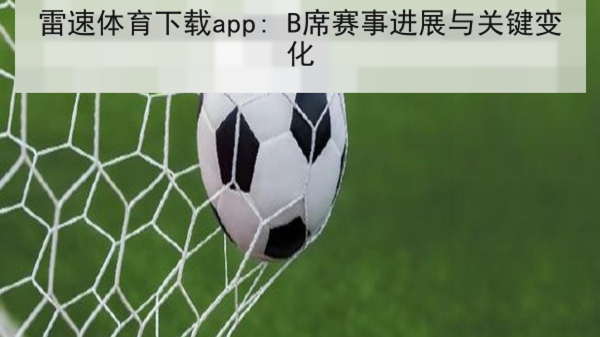 雷速体育下载app: B席赛事进展与关键变化
